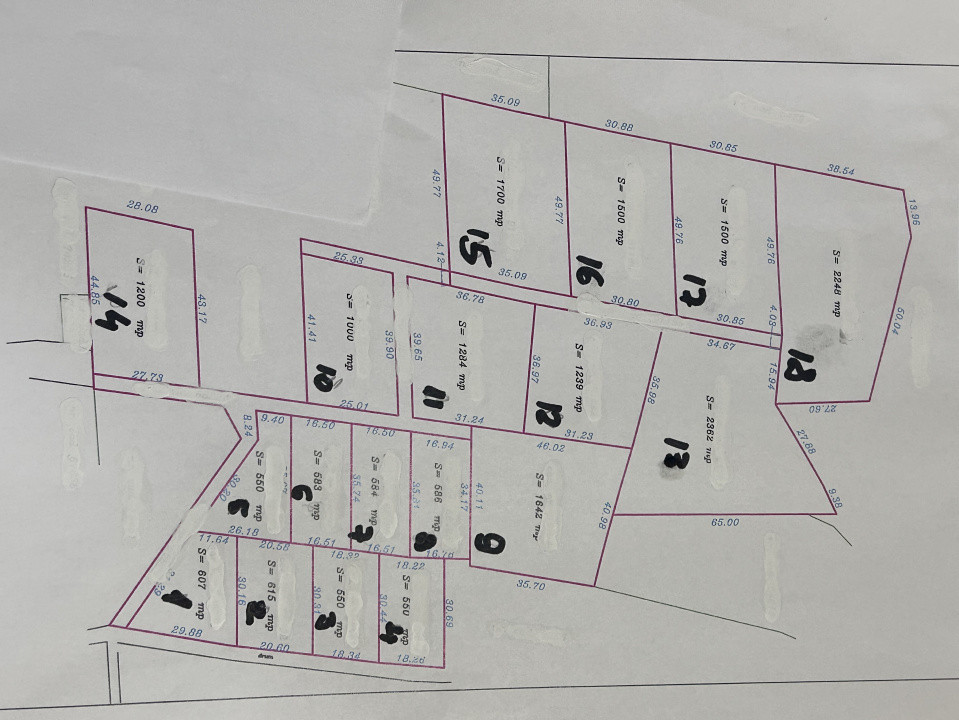 17 parcele Teren extravilan Drumul Dumitrei Noi 